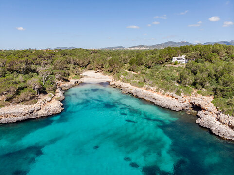 Cala Sa Nau, Felanitx, Mallorca, Balearic Islands, Spain