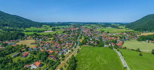 Panoramablick auf Aschau im Chiemgau in Oberbayern