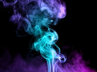 Obraz premium Smoke isolated on black background