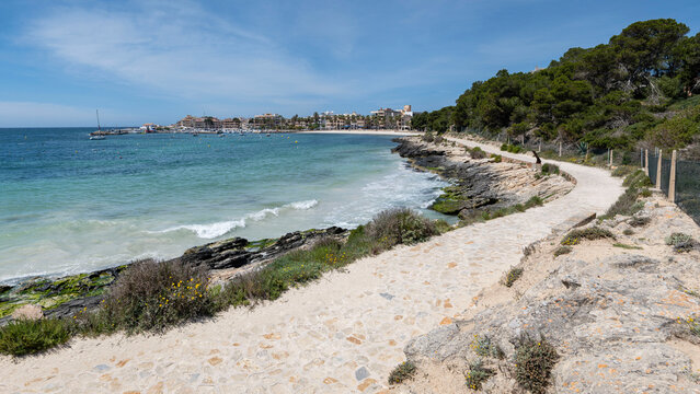 Col&ograve;nia de Sant Jordi, es dol&ccedil; beach, term of Ses Salines, .Mallorca, Balearic Islands, Spain