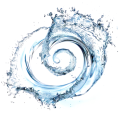 Keuken spatwand met foto Twisted spiral water splash isolated on transparent png.  © Cool_png