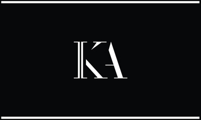KA, AK, K, A, Abstract Letters Logo monogram