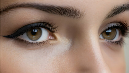 Obraz premium A close-up of a person lost in profound thought, eyes reflecting inner depths