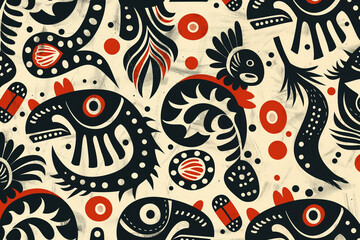 Naklejka premium Vector Floral Seamless Pattern with Vintage Indian and Persian Swirl for Wallpaper, Textile and Decor.