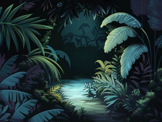 A  way to the dark jungle.