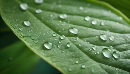 Water drops on a leaf