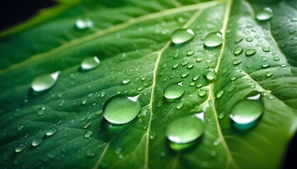Water drops on a leaf