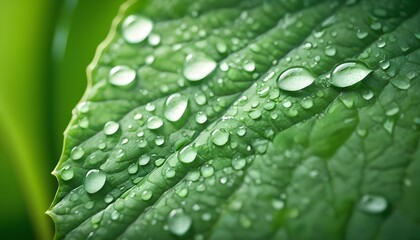 Water drops on a leaf