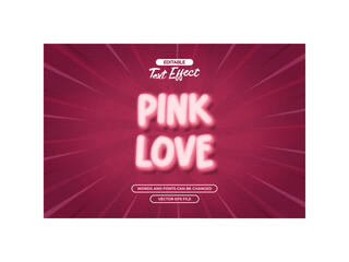 Fototapeta premium Pink love text effect
