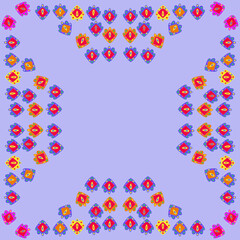 Decorative  colored  abstract shapes. Hand drawn.