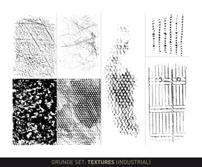 Naklejka na ściany i meble Grunge set: Disturbances / texture noises and backgrounds in black and white vectorized