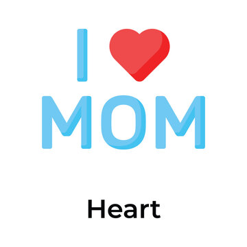 I love mom icon design, ready for premium use