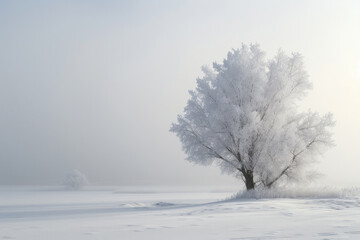 Weightless, Light, and Soothing Winter Background: Neutral, Calm, Conveys a Sense of Harmony, Affection, and Care.