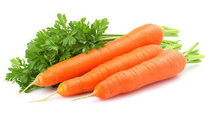 carrots isolated on white background.