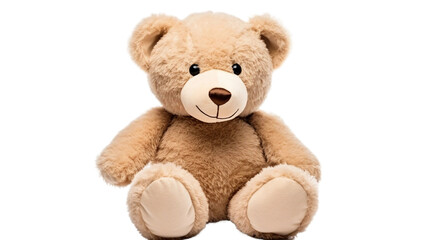 Fototapeta premium Irresistibly Cute Teddy Bear on transparent background – A Huggable Plush Toy for Smiles and Joy in Studio Shot