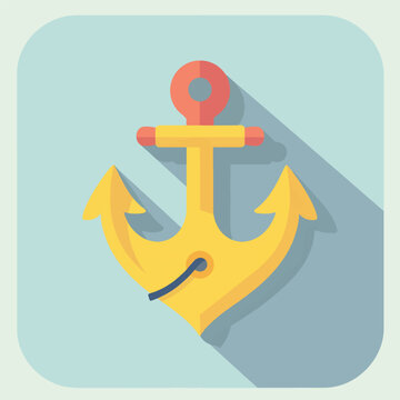 Anchor location port icon vector image. 