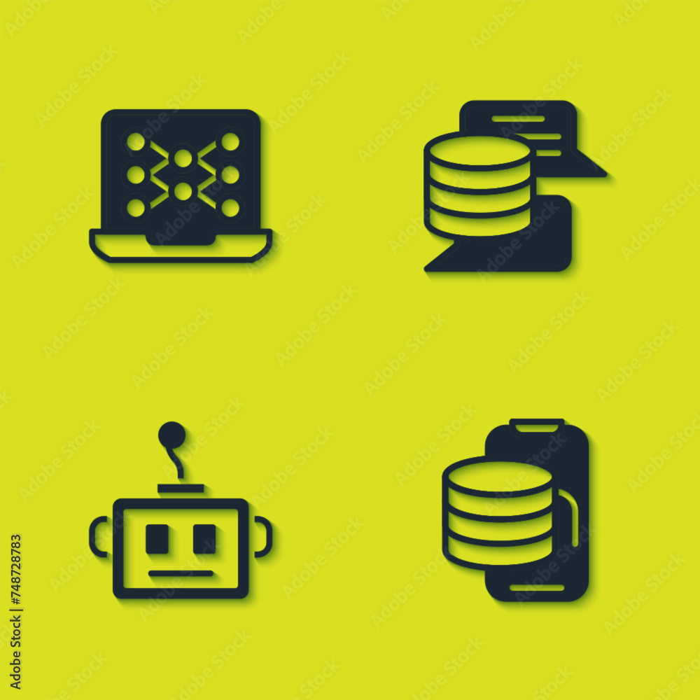 Poster set neural network, cloud technology data transfer, artificial intelligence robot and server, data i
