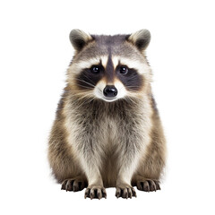 raccoon isolated on background.