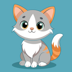 cute kitten vector illustration 