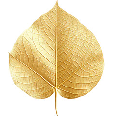 golden bodhi leafมGenerative AI illustration, leaf, autumn, texture, nature