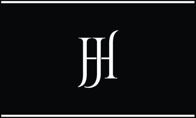 HJ, JH,H , J, Abstract Letters Logo monogram