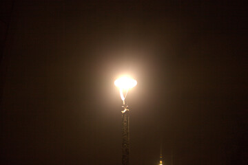 Street light bulb in the night