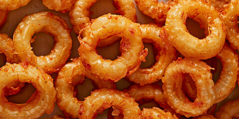 background with onion rings. top view