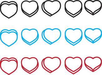 heart illustration.heart design icon flat.Modern flat valentine love sign.symbol for web site design, button to mobile app. Logo heart illustration,Trendy vector hart shape,