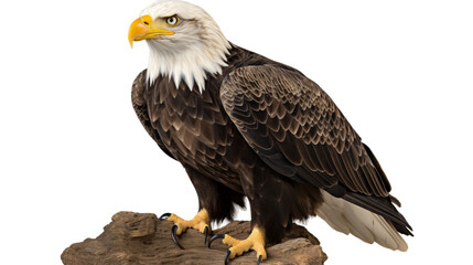 Majestic Bald Eagle Illustration on white background