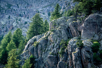 Rock formations in the alps mountains. High quality photo