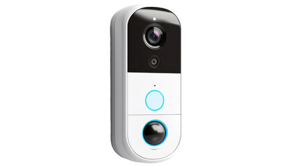 Smart Doorbell with Video Surveillance on transparent background