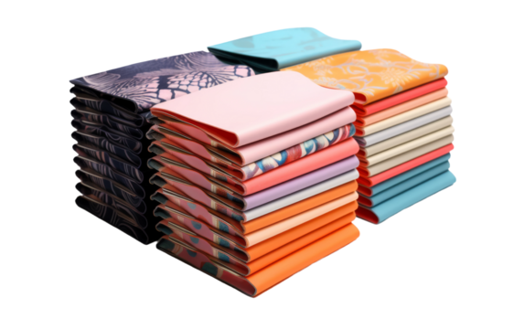 Colorful Assortment of File Folders on transparent background