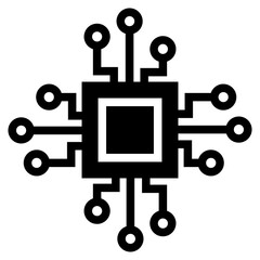 Artificial intelligence icon. Vector graphic illustration.