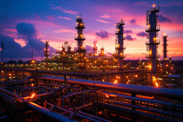 Fototapeta premium Oil and gas drilling rig properties, energy and pollution