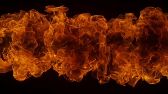 Super Slow Motion Shot of Massive Real Flame Background at 1000fps.