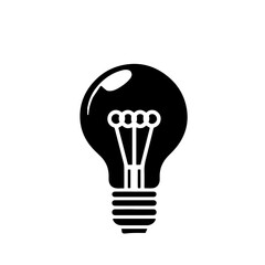 light bulb vector isolated on white background 