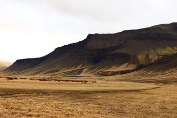 View on a mountain located on western peninsula Snæfellsnes of Iceland