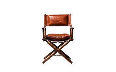 A photo of a brown leather chair with a sturdy wooden frame, showcasing its classic design and durable construction. The chair is emphasizing its simple yet timeless aesthetic.