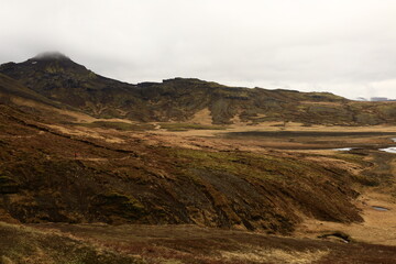 View on a mountain located on western peninsula Snæfellsnes of Iceland