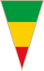 Mali triangular flag