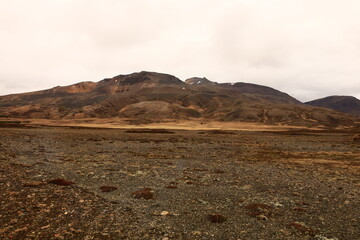 View on a mountain located on western peninsula Snæfellsnes of Iceland
