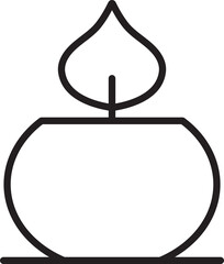 Candle Icon Illustration