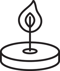 Candle Icon Illustration