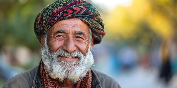 emotional portrait of happy pakistani man, ai generated