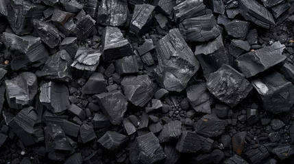 Foto op Plexiglas Big copy of BBQ grill coal texture background space. Generative Ai © Imran