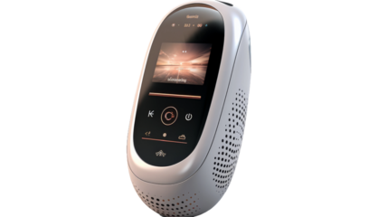 Cutting-Edge Language Translation Device with Voice Recognition on transparent background