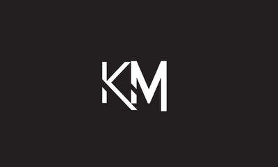 KM, MK, K, M Abstract Letters Logo Monogram