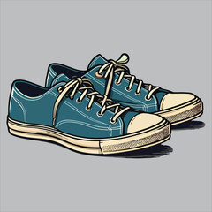 vetor of shoes in vintage style 