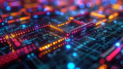 Obraz premium Blockchain Security Features: An abstract visualization of blockchain technology's security features protecting digital assets.