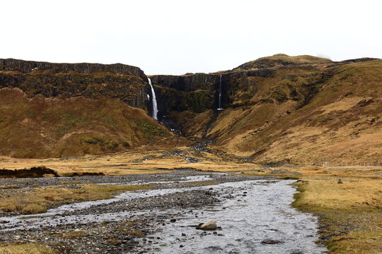 Grundarfoss waterfall is one of the tallest waterfalls in Iceland located in the scenic Snaefellsnes Peninsula
